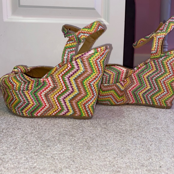 Candies Platform Espadrille Wedge Sandals 8.5 - Picture 3 of 6